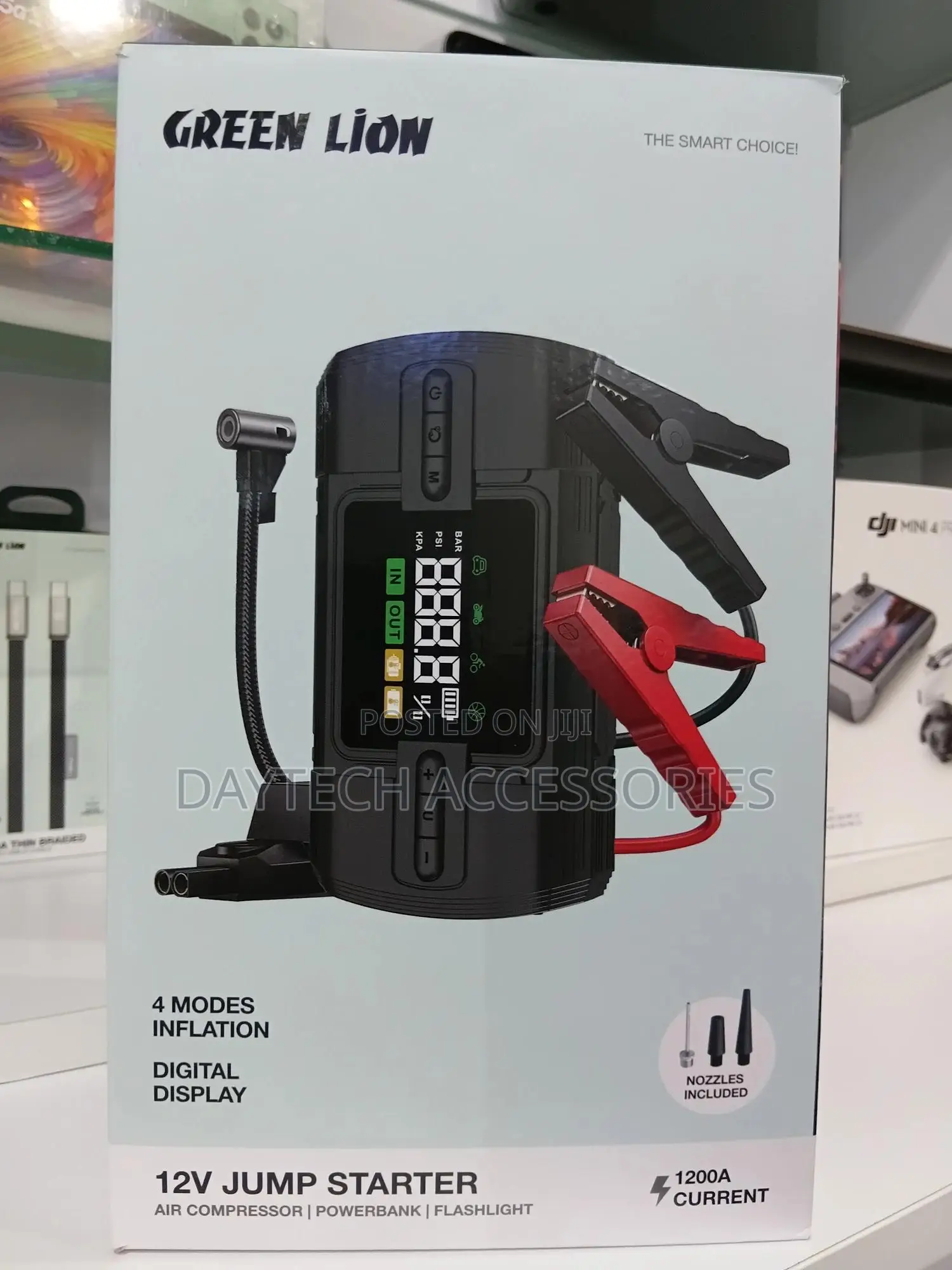 Green Lion 12v Jump Starter 12000 Mah - Black