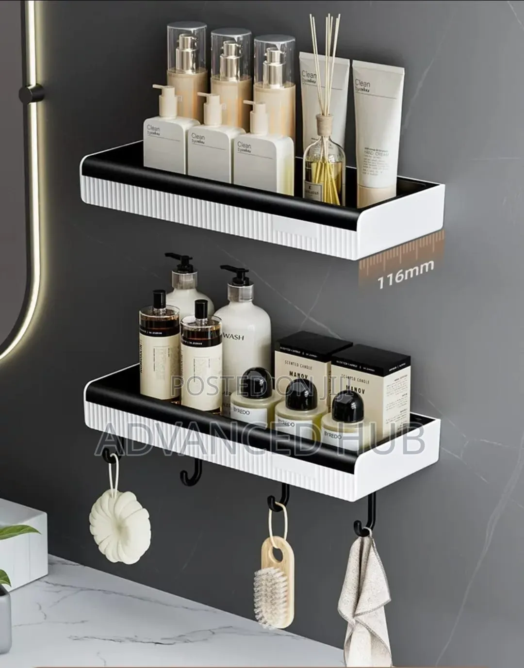 Modern Wall Mount Bathroom Shelf