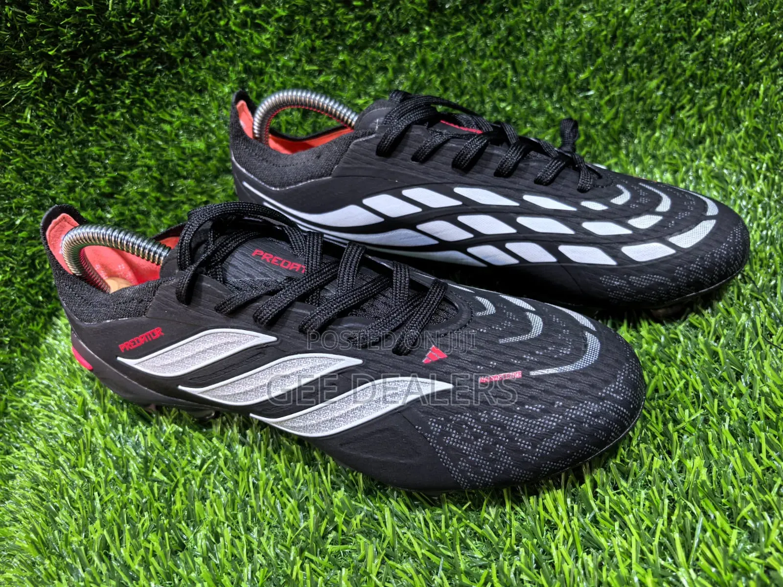Adidas Predator Black Spine Red Football Boots, Soccer Boots