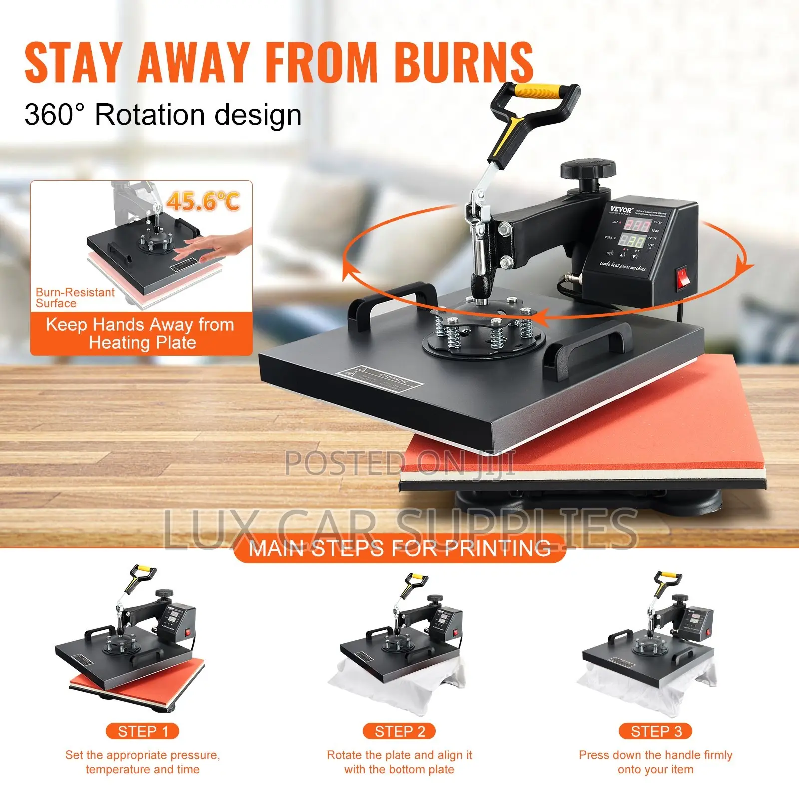 Heat Press Machine Digital 360 Swing Away Sublimation T-Shirt Mug Hat