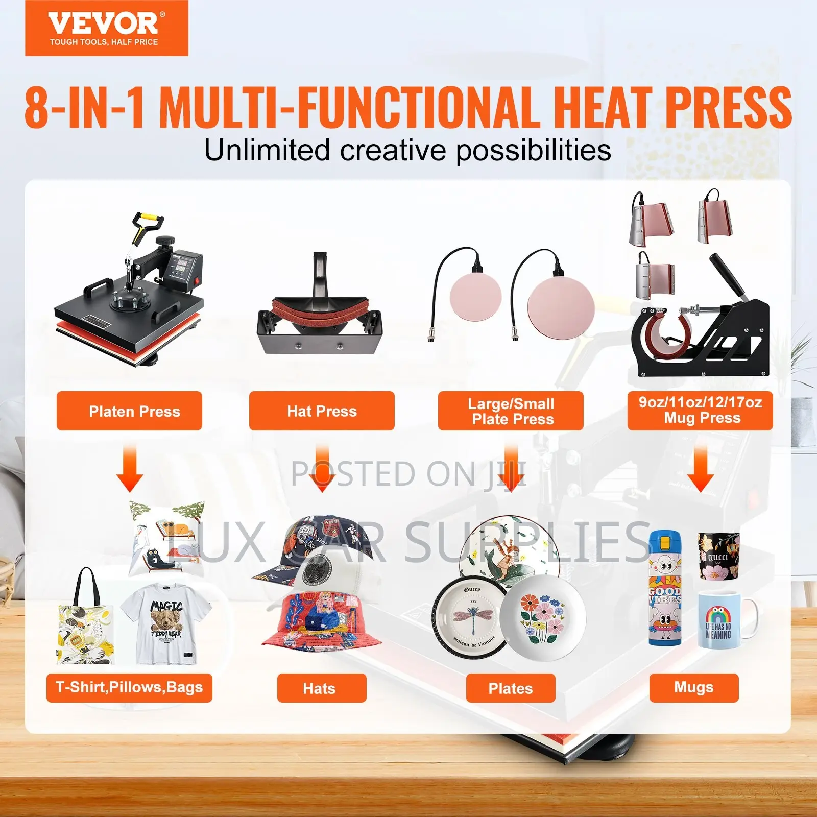 Heat Press Machine Digital 360 Swing Away Sublimation T-Shirt Mug Hat