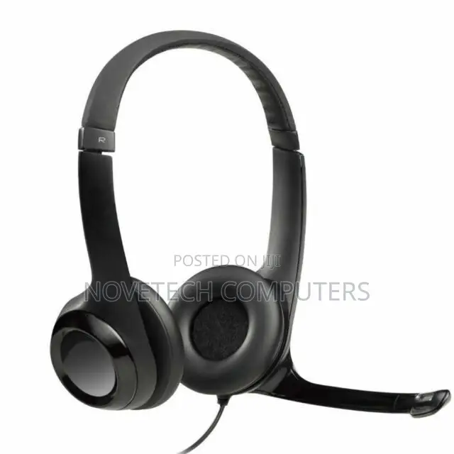 New Genuine Logitech H390 Usb-C Headset Noise Cancelling Mic - Black