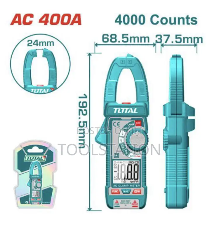 Digital Ac Clamp Meter Display : Trur RMS 4000 Counts Tmt762001