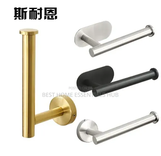 *Adhesive Toilet Roll Paper Holder Organizer/Tissue Holder
