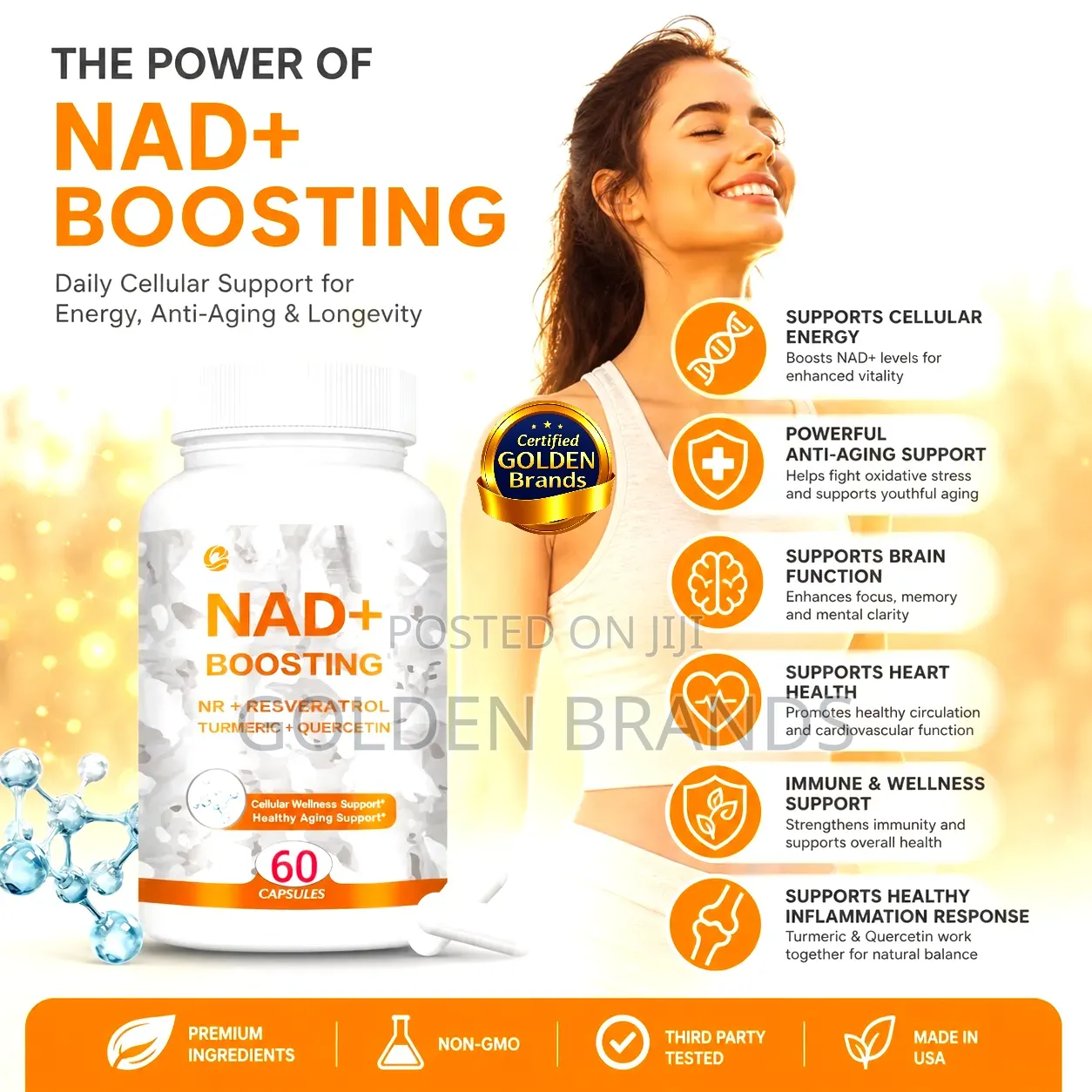 Premium Nad, Boost Energy Fight Aging With Powerful Nad+ Formula