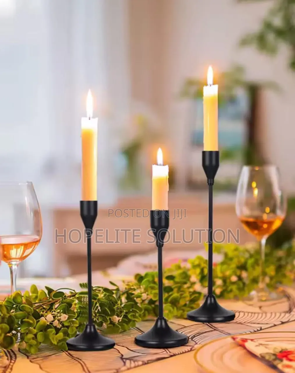 Classic 3 in 1 Metallic Candle Holder