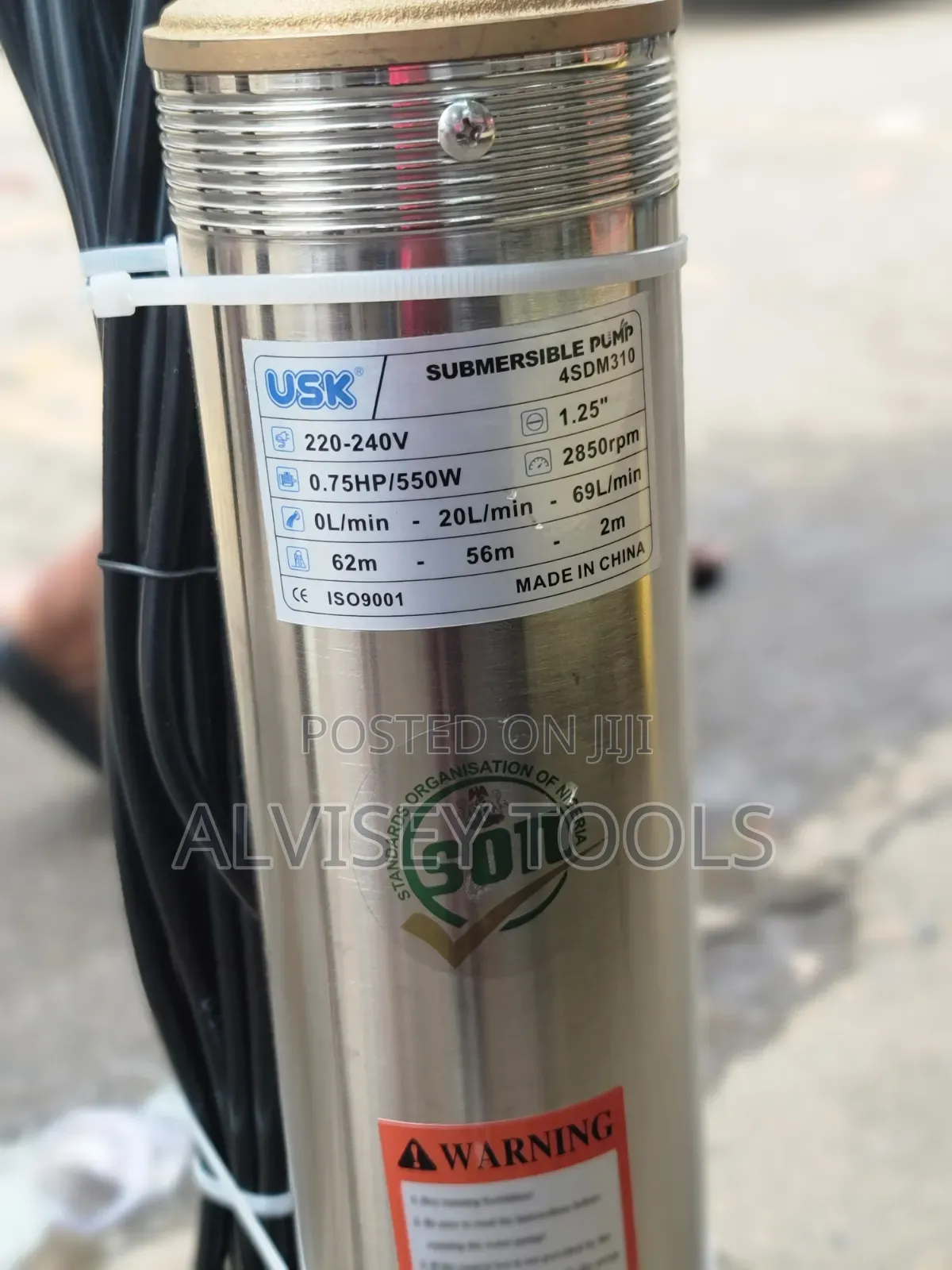 Usk Pump/Submersible Water Pump 0.75 Hp