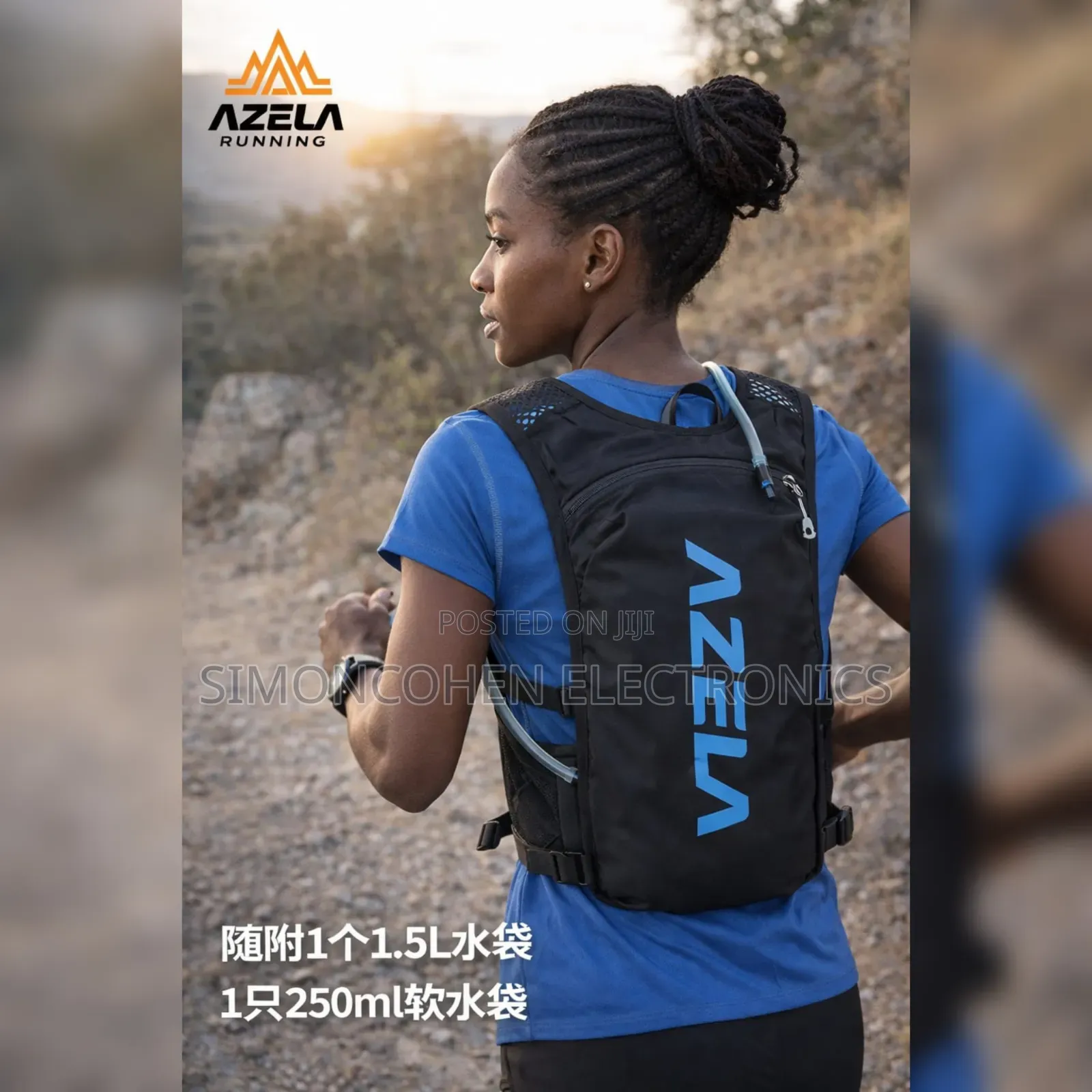 Azela Running Lightweight Hydration Vest With 1.5lbladder 250ml Bottle
