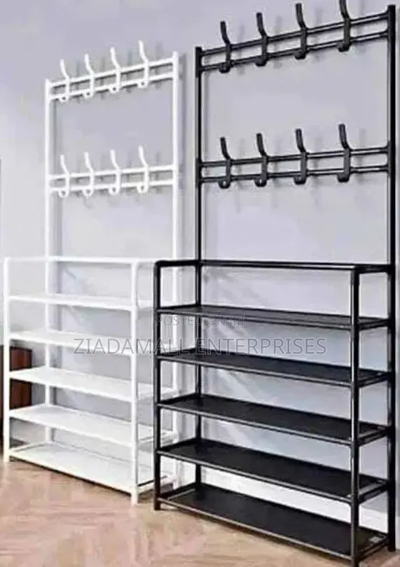 Shoe Rack With Hanger Shoe Storage Rack With Integrated Hanging Stand