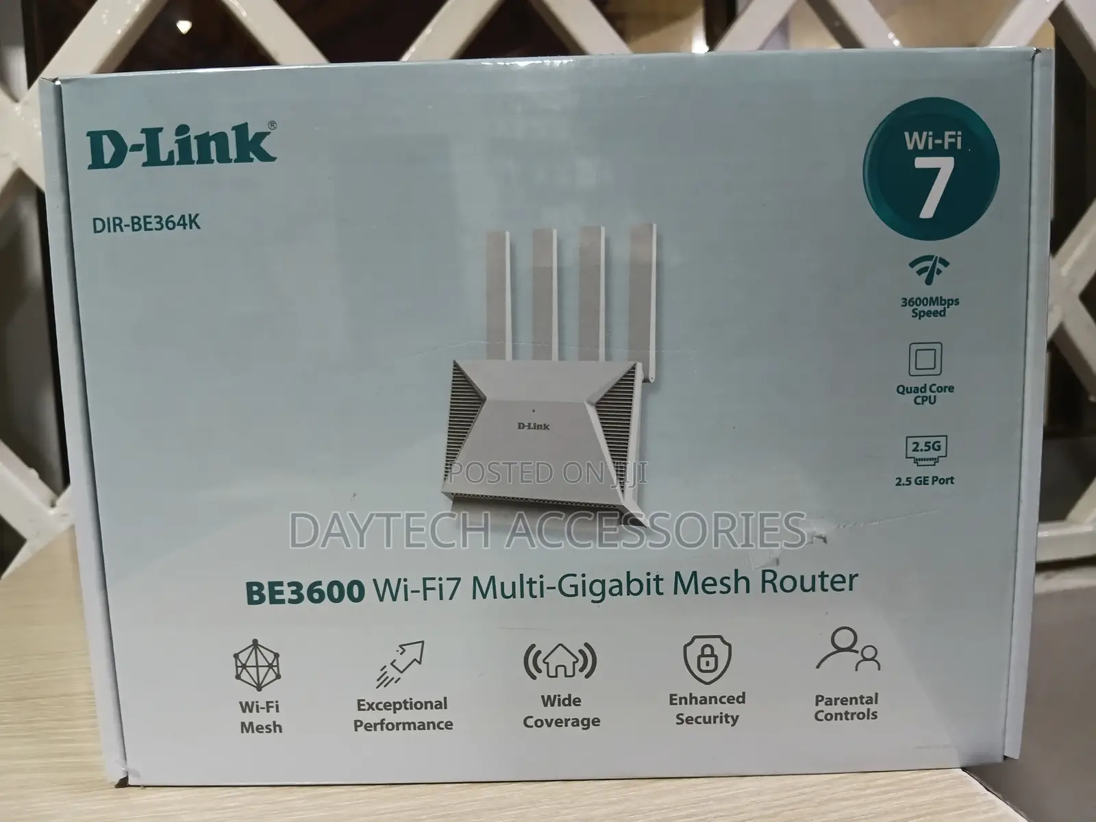 D-Link Be3600 Dir-Be364k Wi-Fi 7 Dual-Band Mesh Router - White