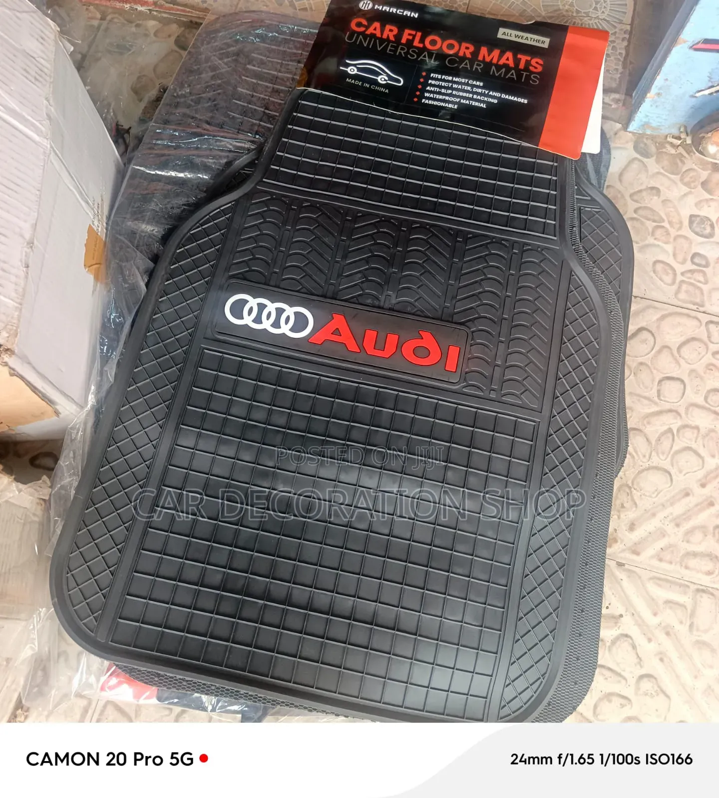 Audi High Grade Odorless Rubber PVC Built Durable Mats 5pc