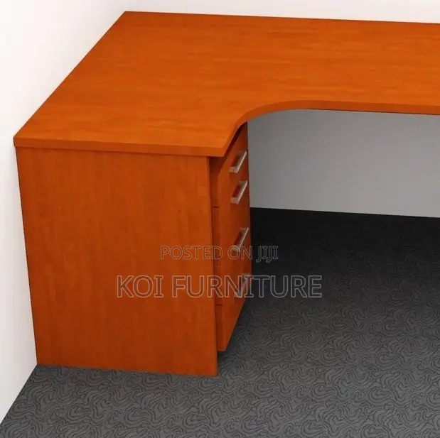 Office Desk; 1.2m L-Shaped Office Work Desk With Intergrated Cable