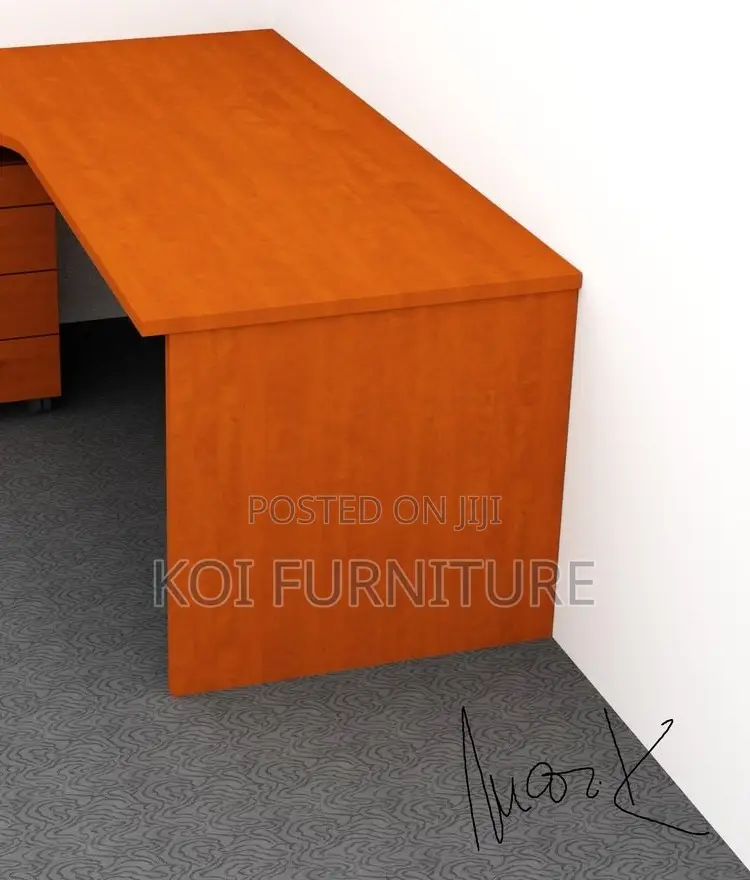 Office Desk; 1.2m L-Shaped Office Work Desk With Intergrated Cable
