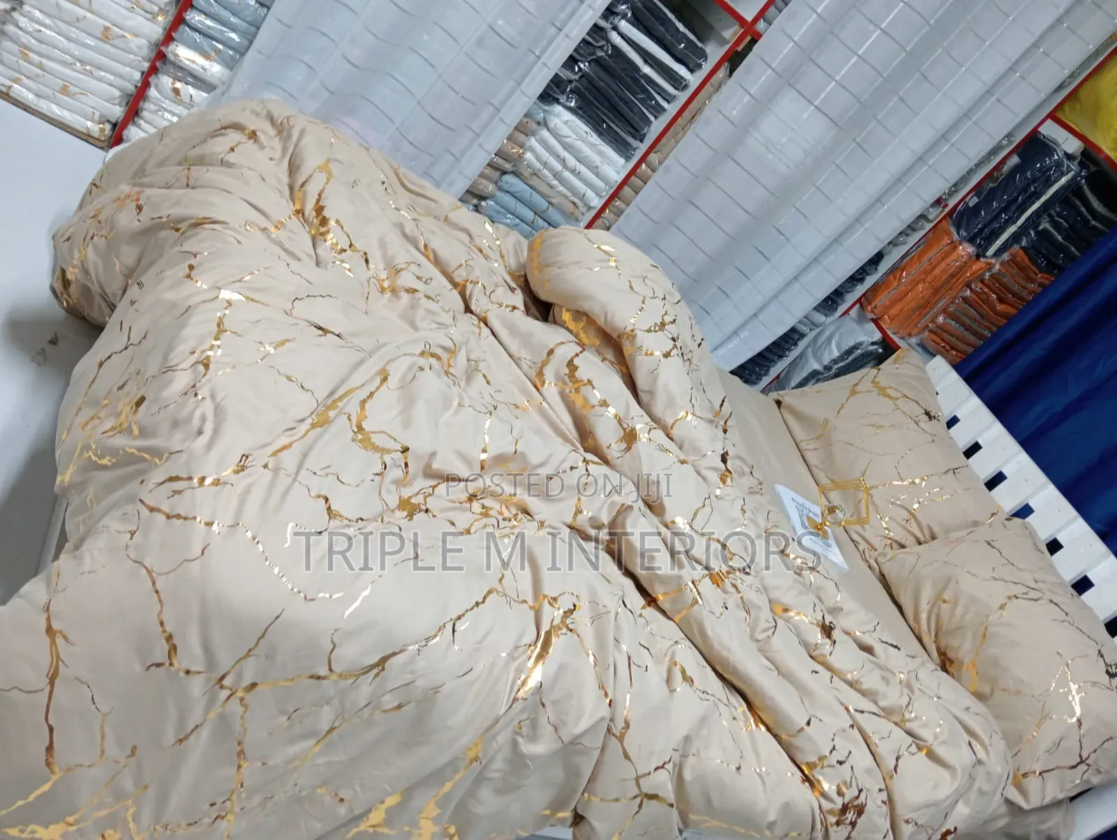 Prestige Marble Gold Accent Luxury Bedding