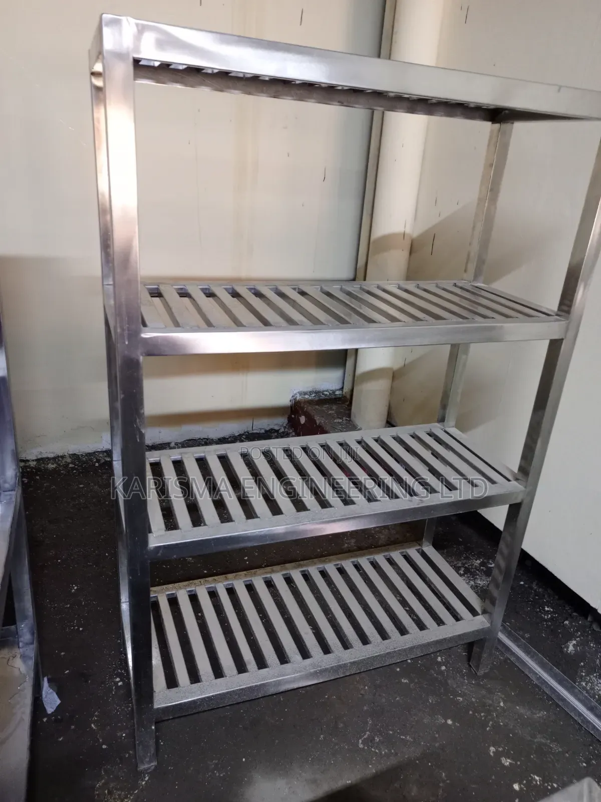 Four-Tier Stainless Steel Commercial Storage Rack