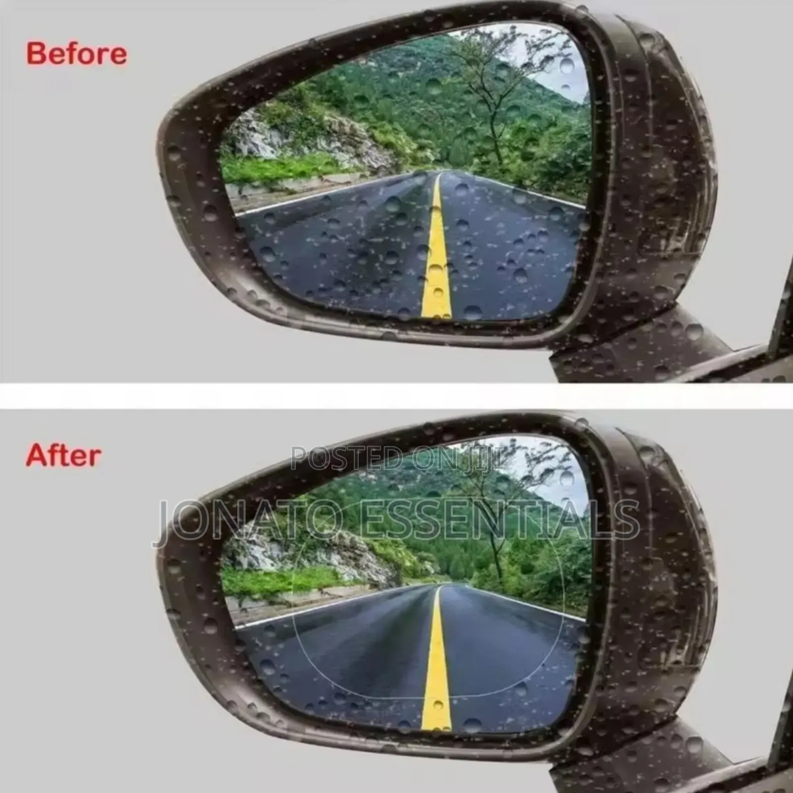 Pair of Car Rearview Mirror Rainproof Film Anti-Fog Waterproof Sticker