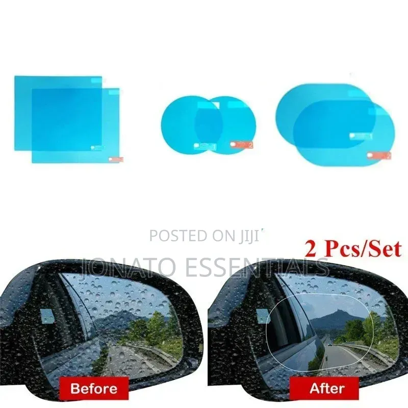 Pair of Car Rearview Mirror Rainproof Film Anti-Fog Waterproof Sticker