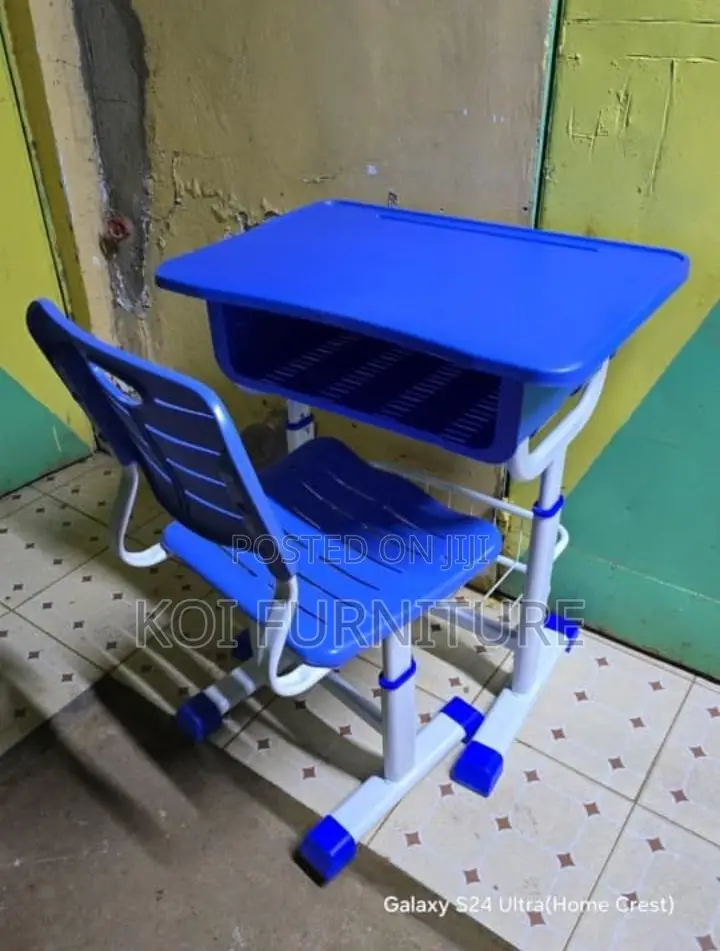Home Desk; Ergonomic Adjustable Kids Desk Chair Set With Book Storage
