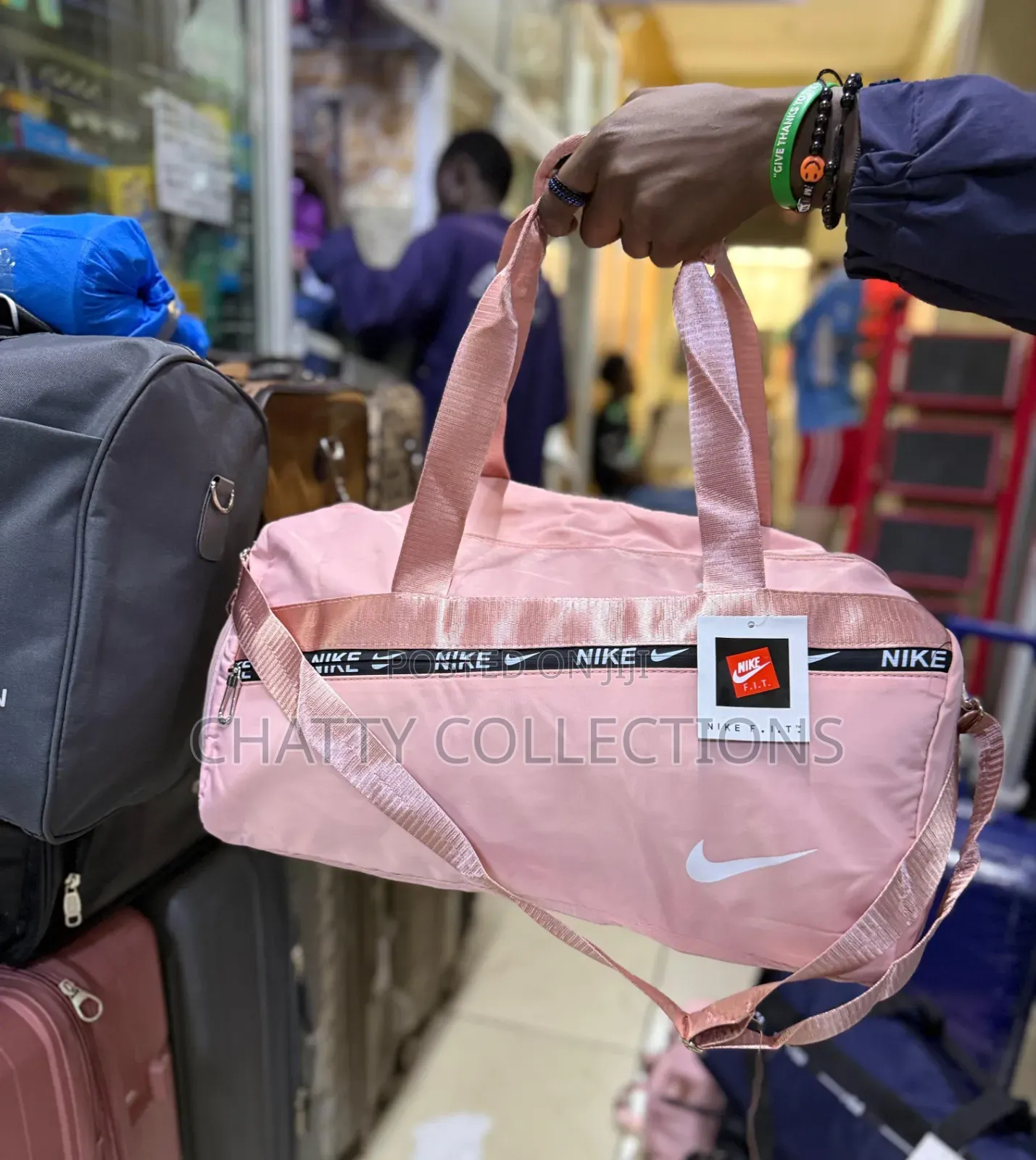 Peach Nike/ Fila Unisex Stylish Duffle /Sports/Gym Bags