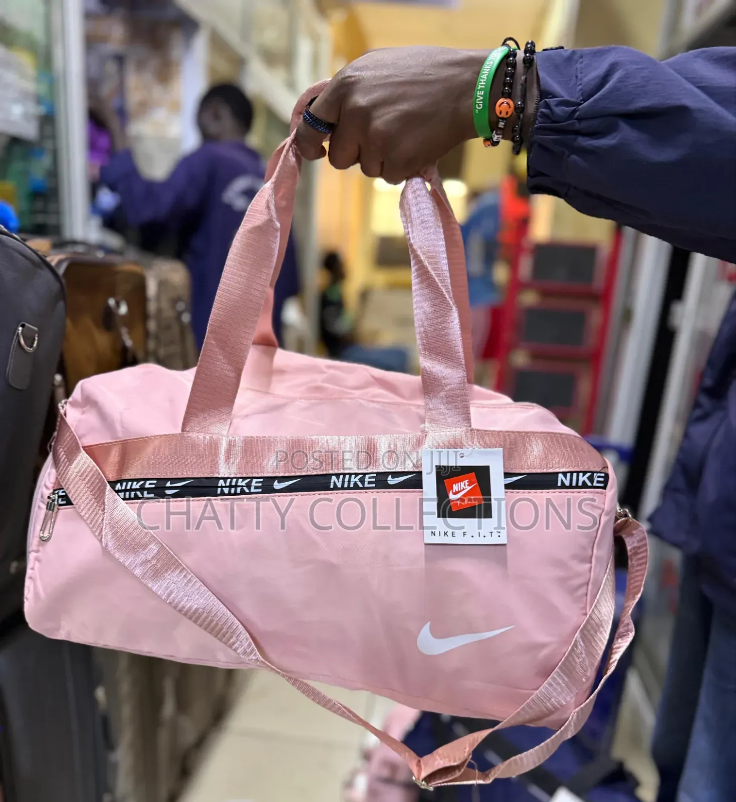 Peach Nike/ Fila Unisex Stylish Duffle /Sports/Gym Bags