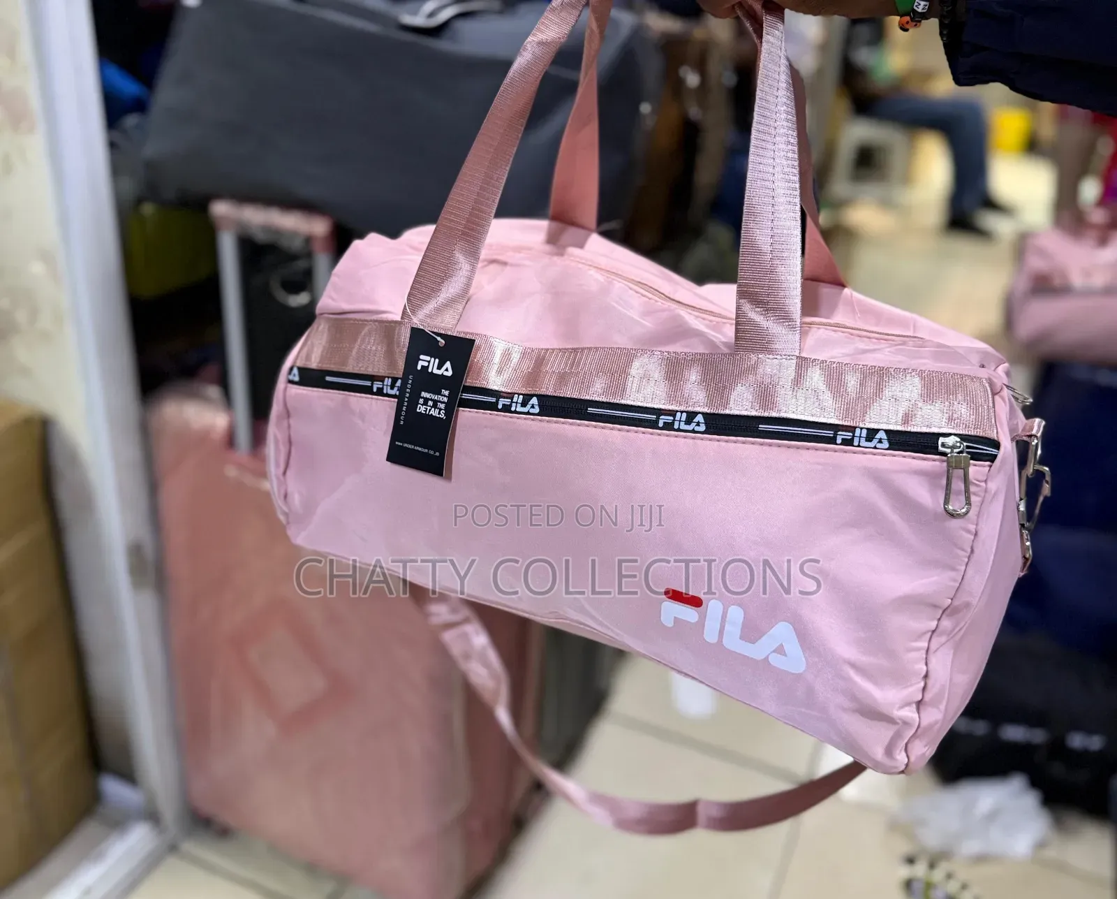 Peach Nike/ Fila Unisex Stylish Duffle /Sports/Gym Bags