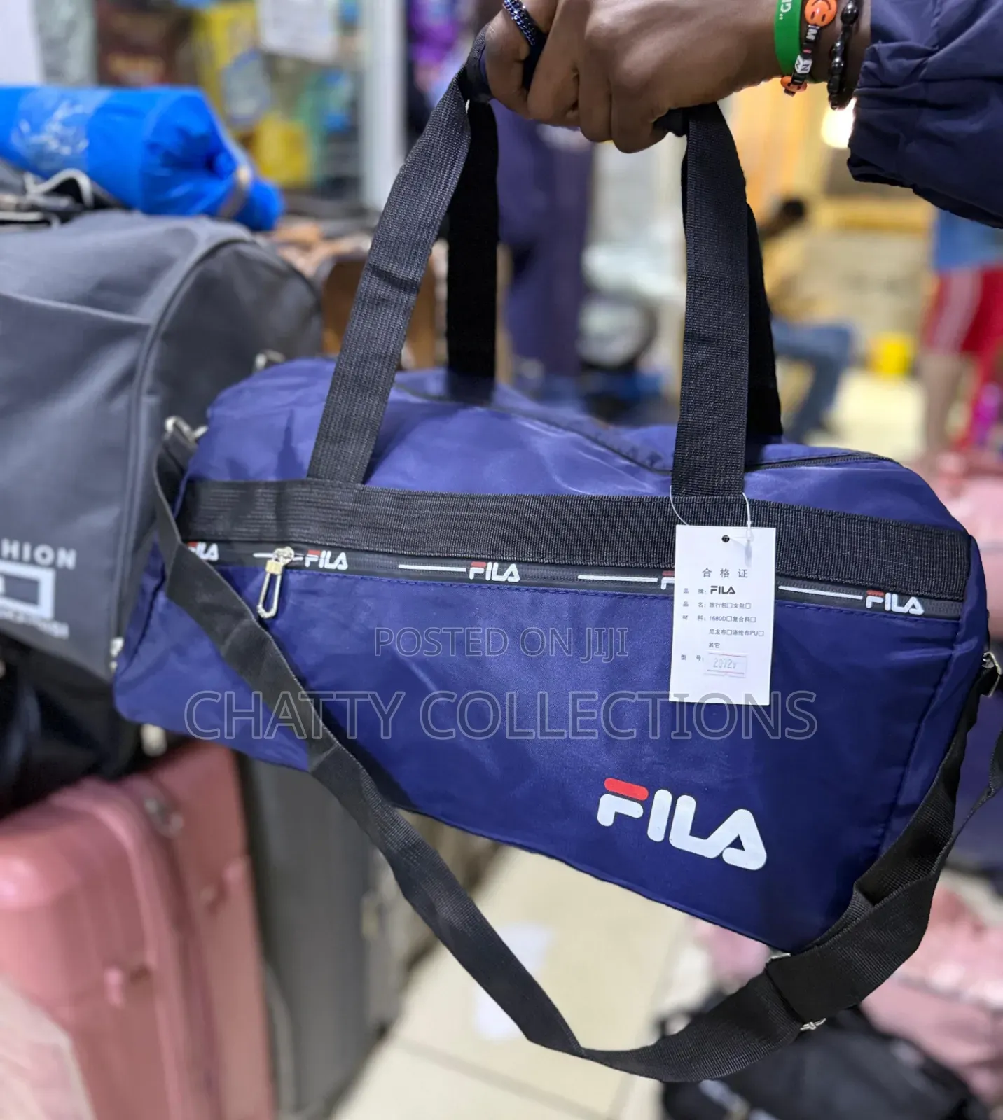 Unisex Navy Blue Nike/ Fila Stylish Duffle /Sports /Gym Bags