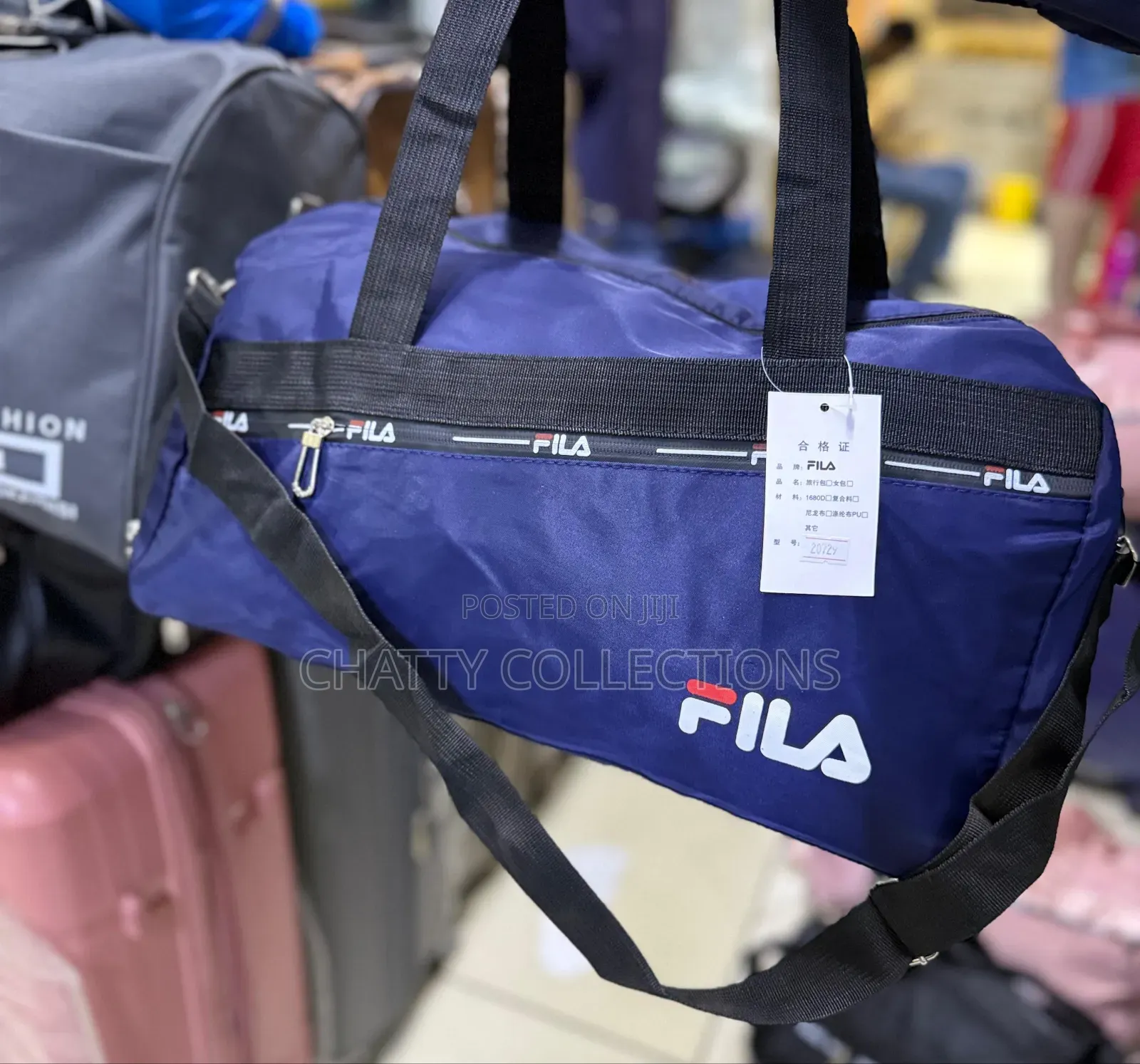Unisex Navy Blue Nike/ Fila Stylish Duffle /Sports /Gym Bags