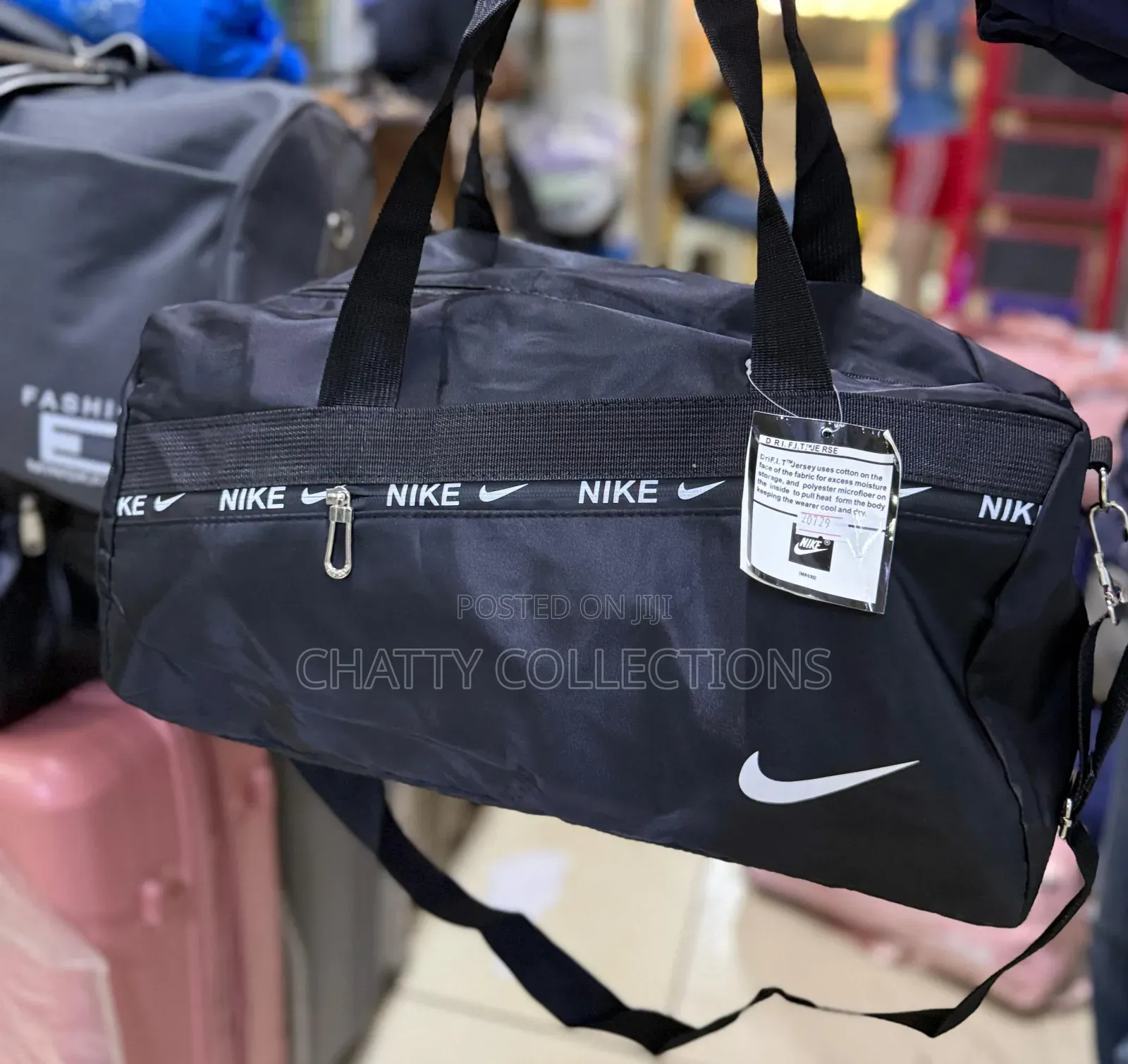 Unisex Black Nike/ Fila Stylish Duffle/Sports /Gym Bags