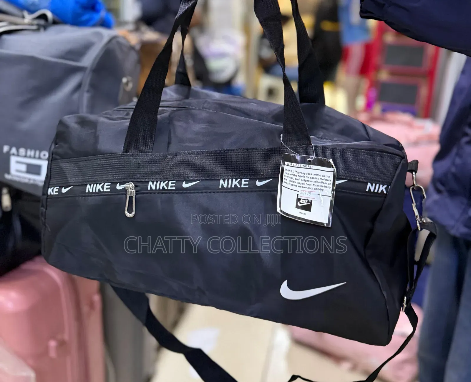 Unisex Black Nike/ Fila Stylish Duffle/Sports /Gym Bags