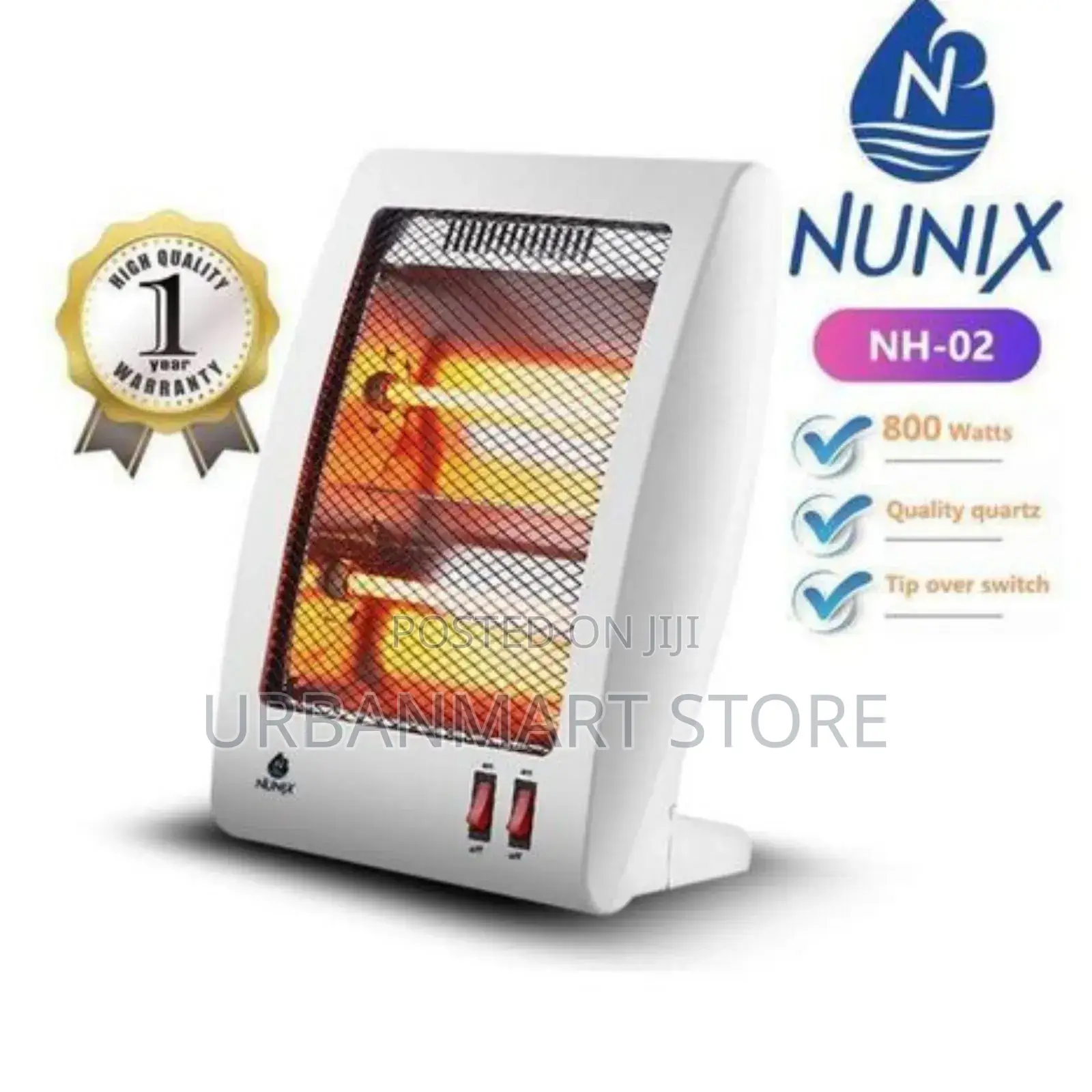 Nunix Electric Room Heater – Compact, Safe Powerful Warmth