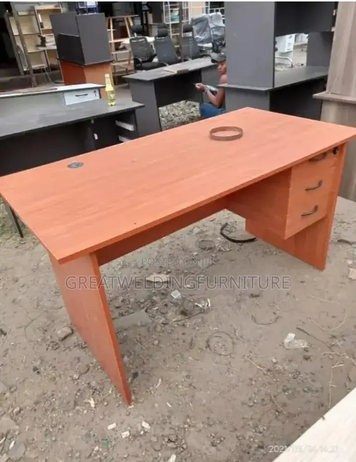 Brown Lockable Office Desk