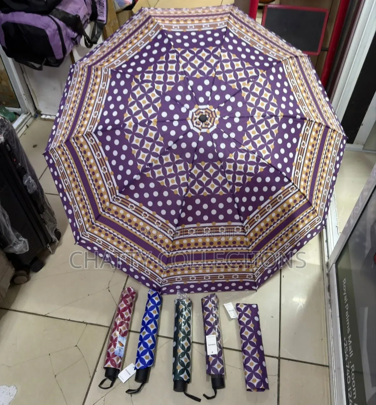 Tribal Adult Foldable Unisex Large Strong Umbrella With Press Opening