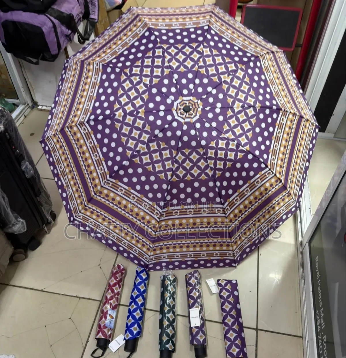 Tribal Adult Foldable Unisex Large Strong Umbrella With Press Opening