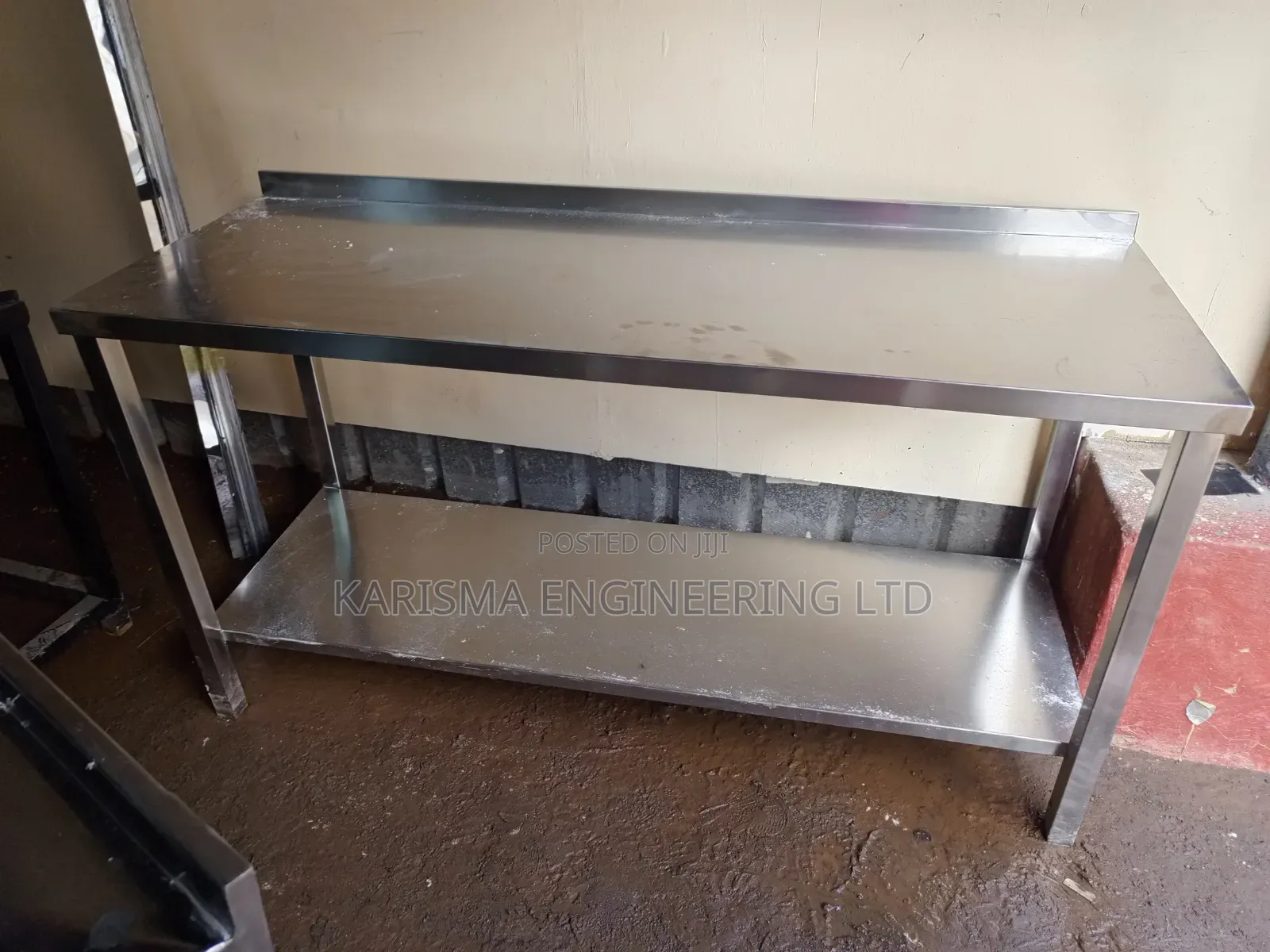Heavy-Duty Stainless Steel Commercial Work Table.