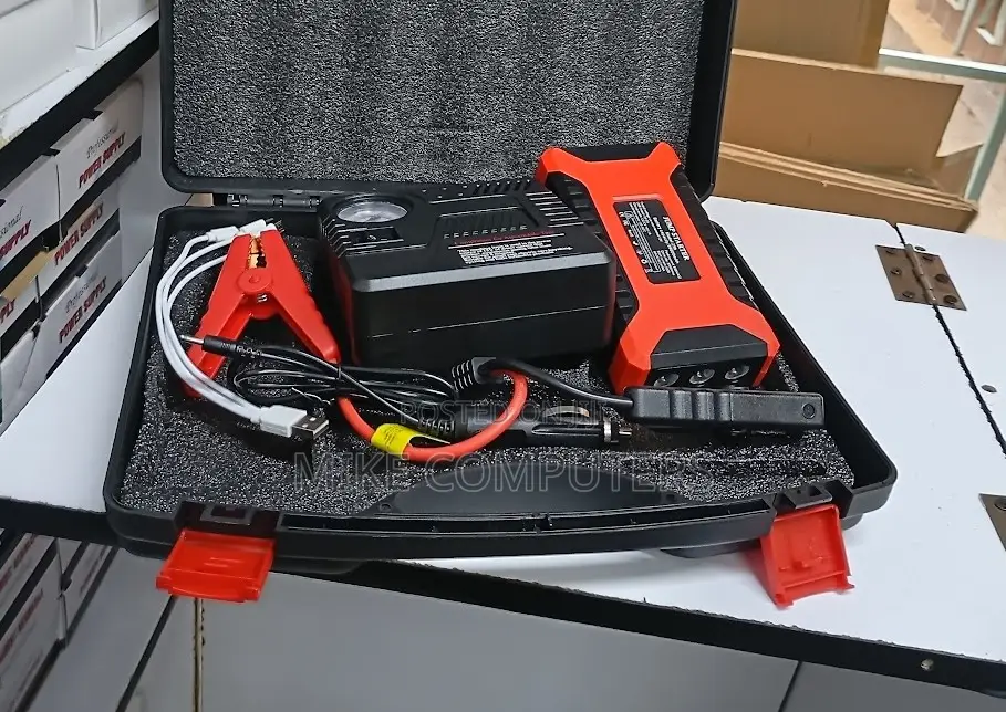 Car Jump Starter With Built-in Air Compressor Pump