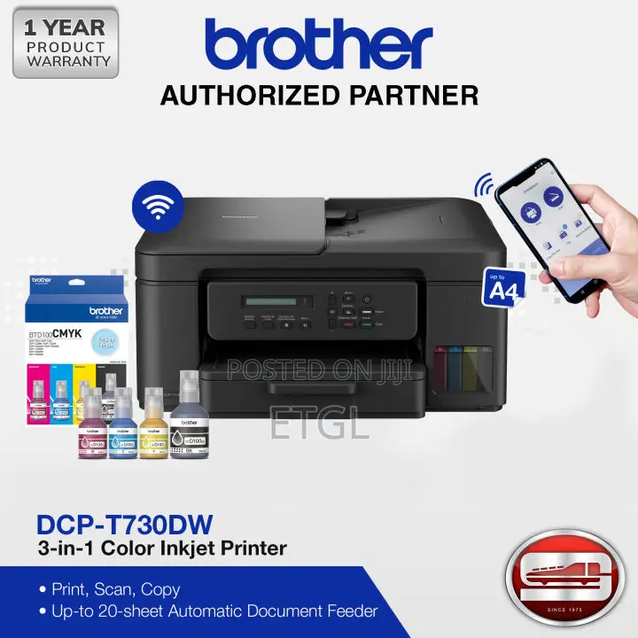DCP-T730dw Ink Tank Printer