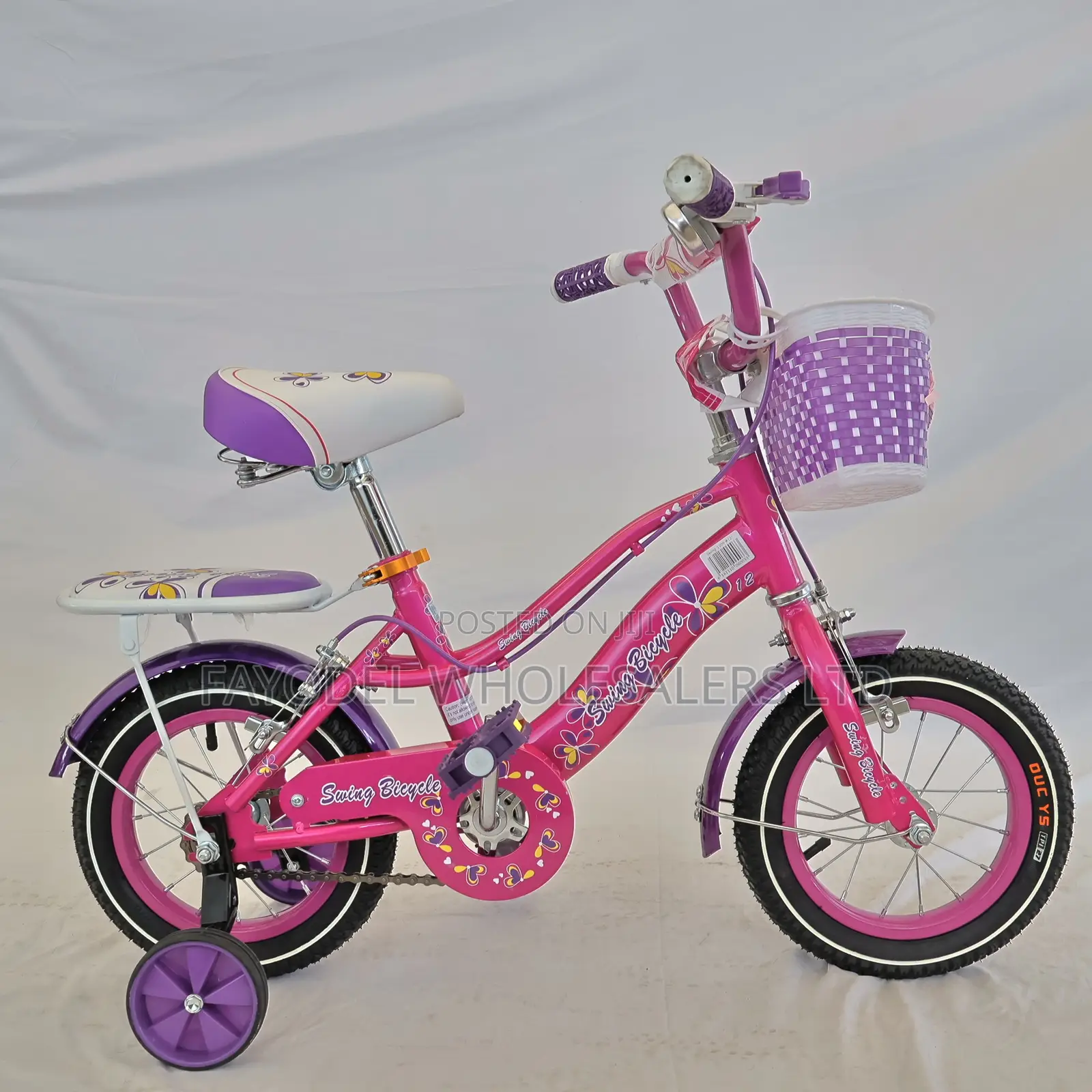 Swing Kids Bicycle 12” With Basket Bell – Ages 2–4