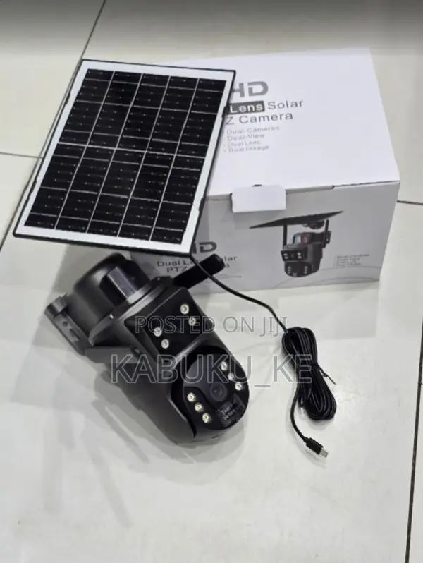 Solar PTZ Wifi Camera - Dual Lens Remote Security Device Ubox Camera