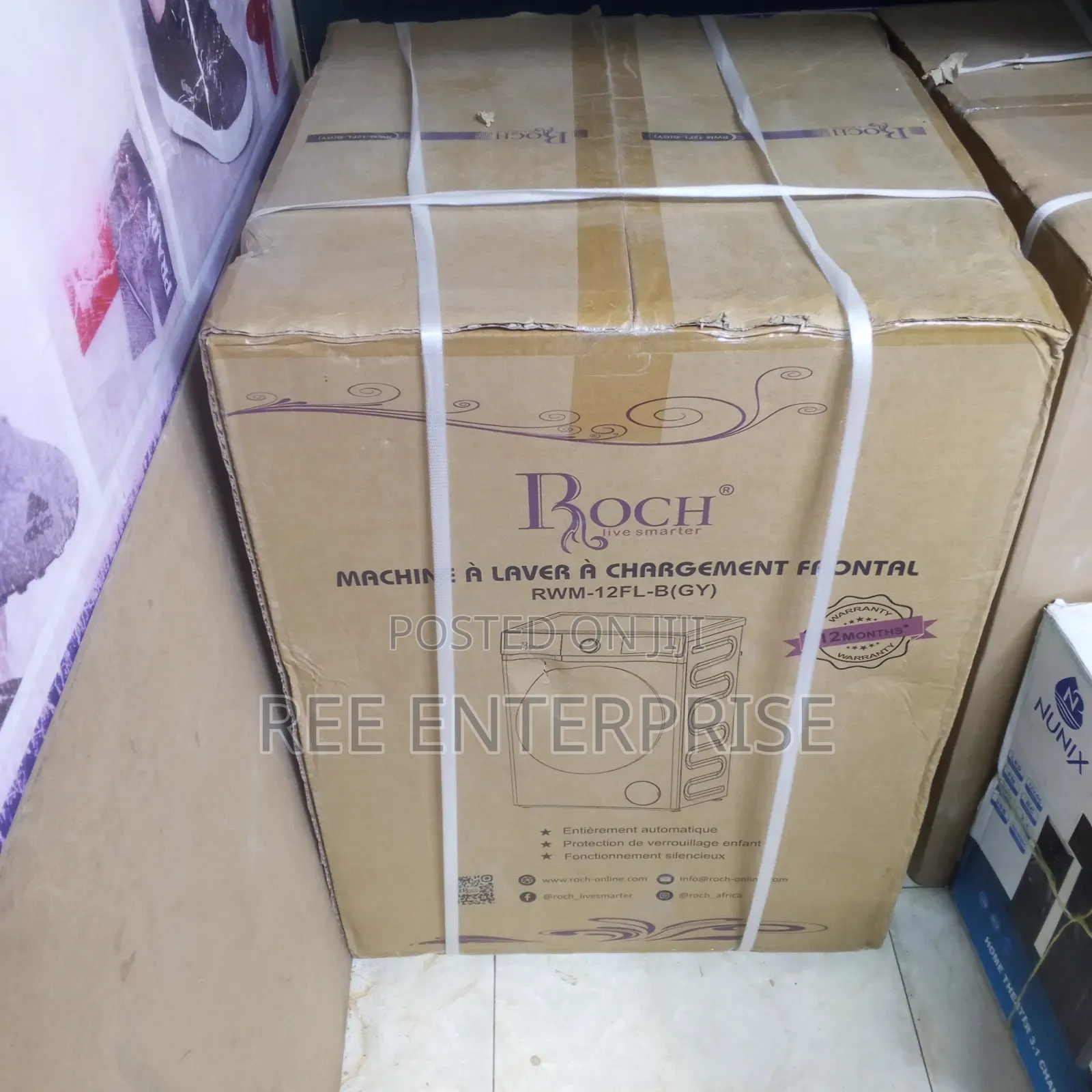 Roch 12kg Front Load Washing Machine RWM-12fl-B(Gy)