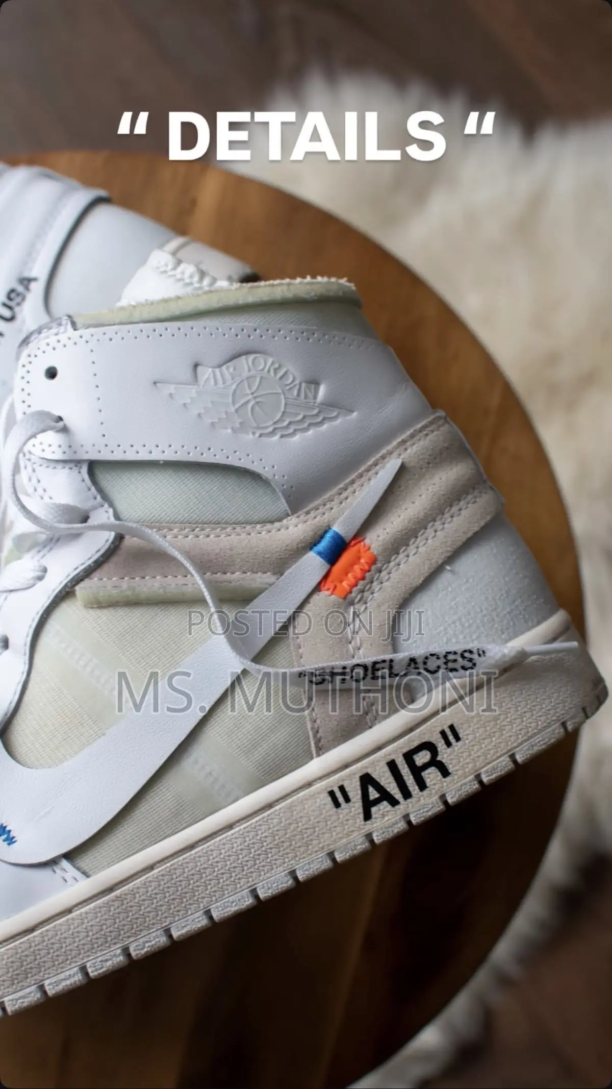 Nike Air Jordan 1 Retro High Off-White Euro Size 37-45
