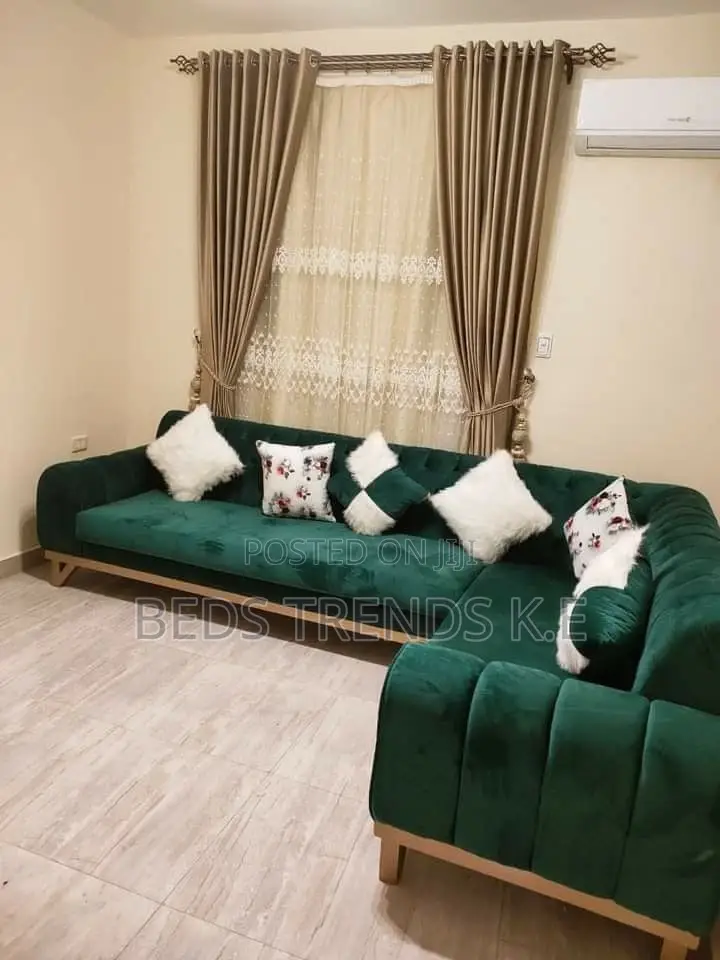 Emerald Green L- Seat Sofa