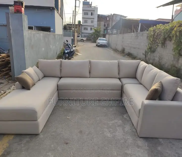Beige U- Shaped Seat