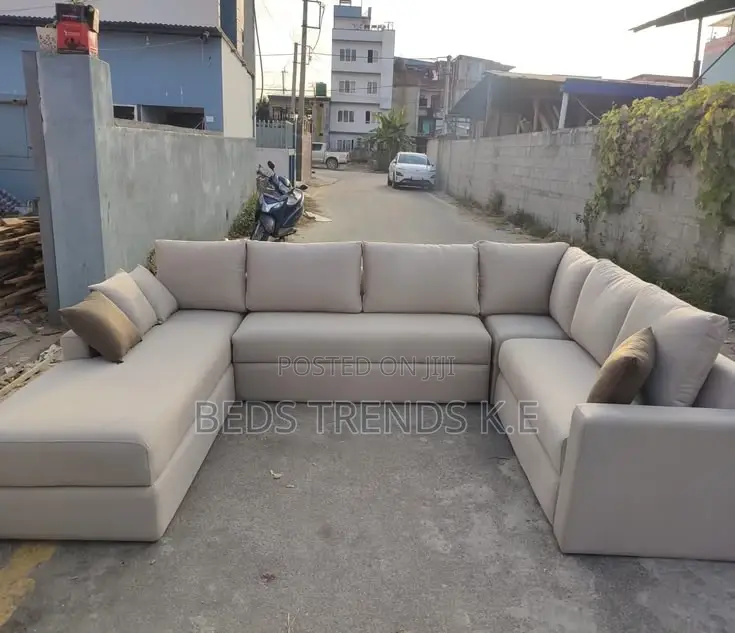 Beige U- Shaped Seat