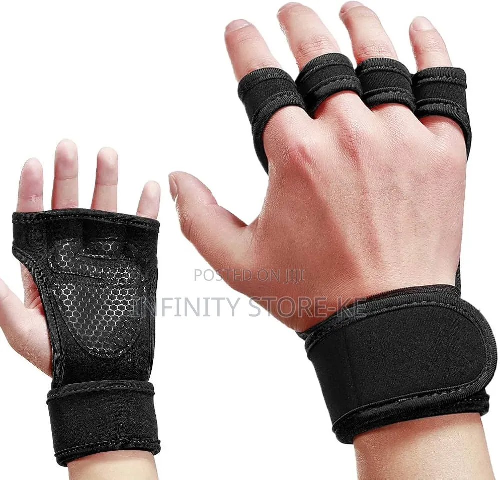 Fitness Gloves Half Finger Anti Slip Gym Training Wrist Support Gloves