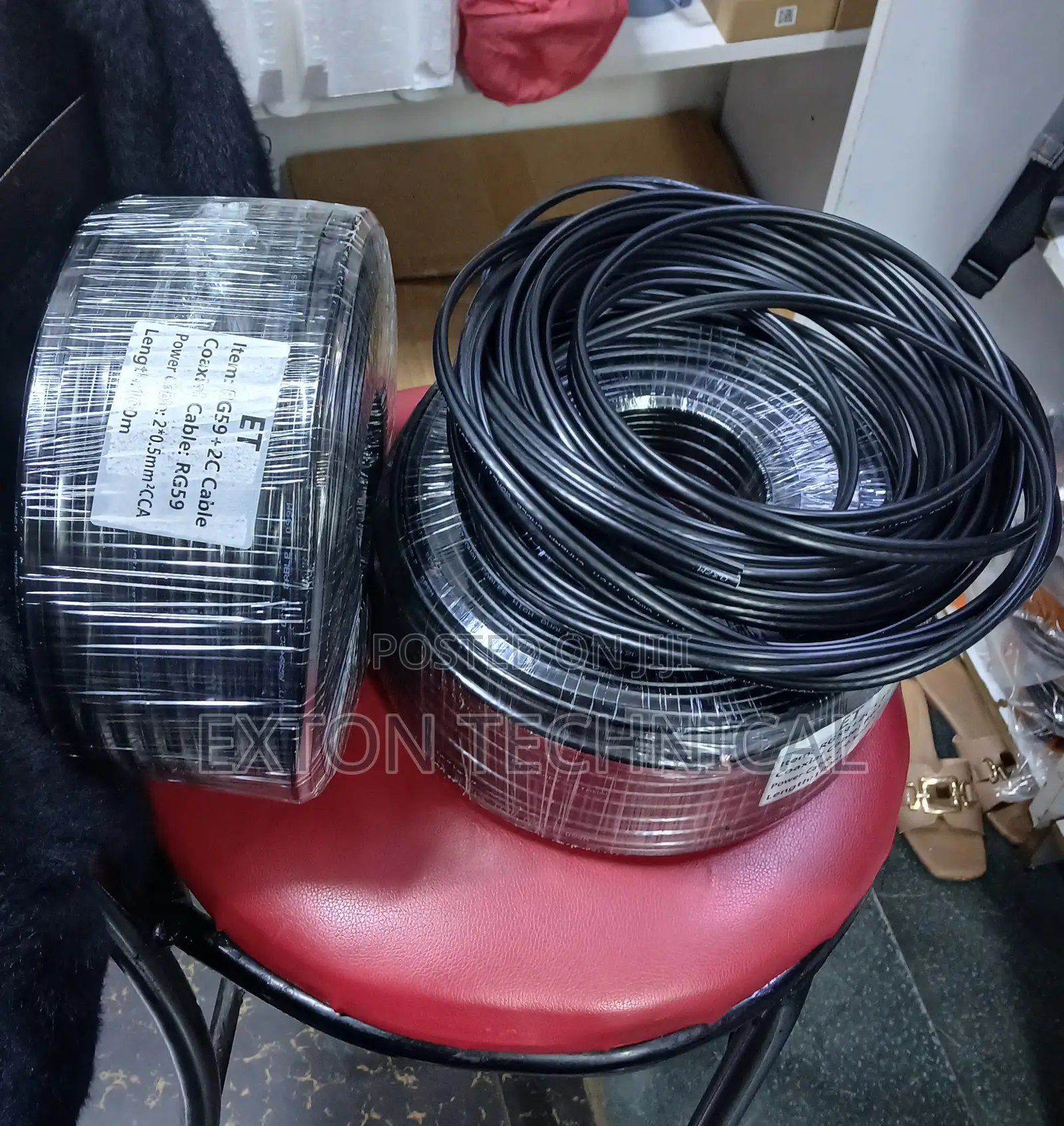 Great Rg59 CCTV Coaxial Cable 100m With Power