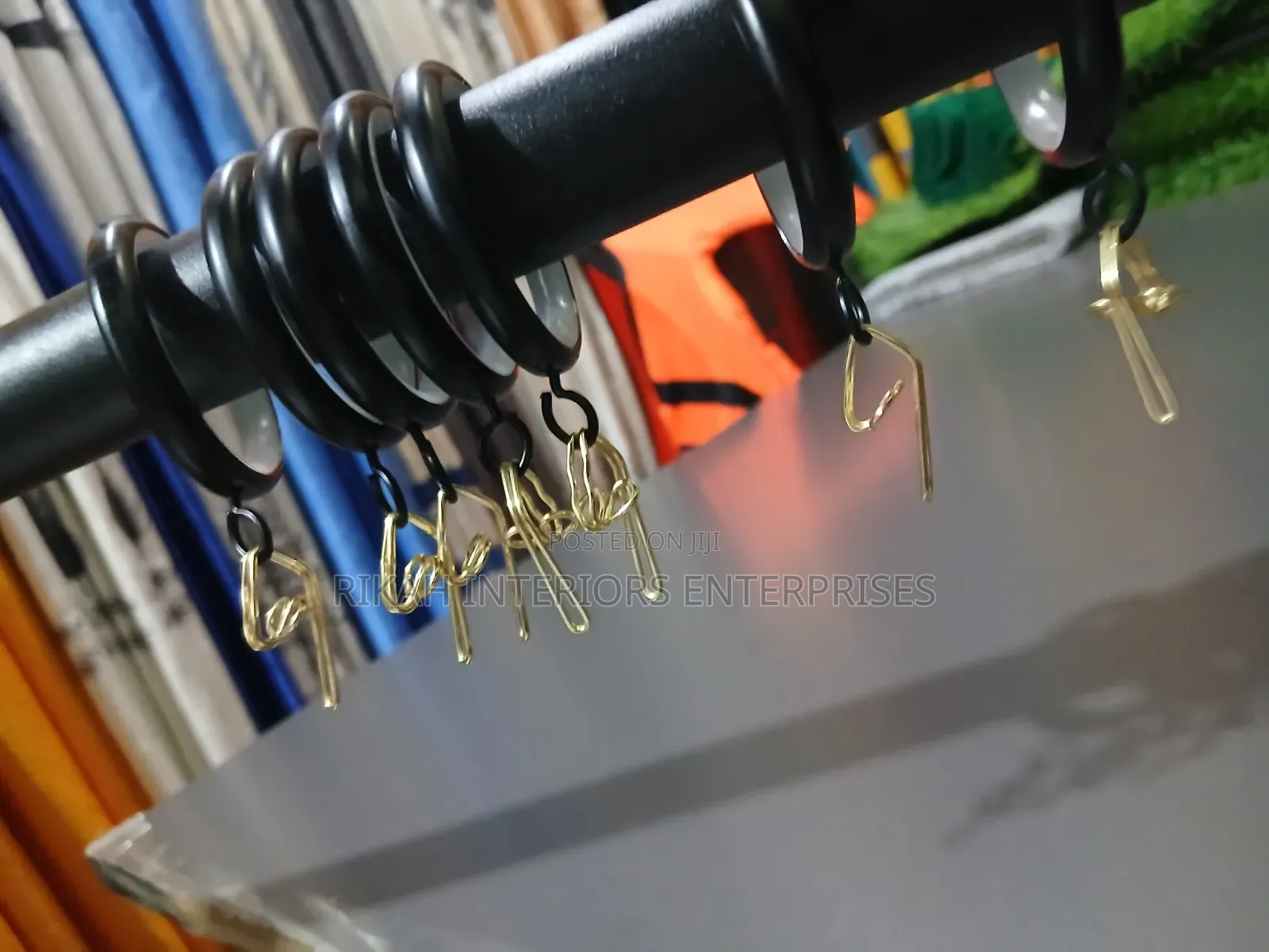 Black Curtain Rod to Use With Hooks