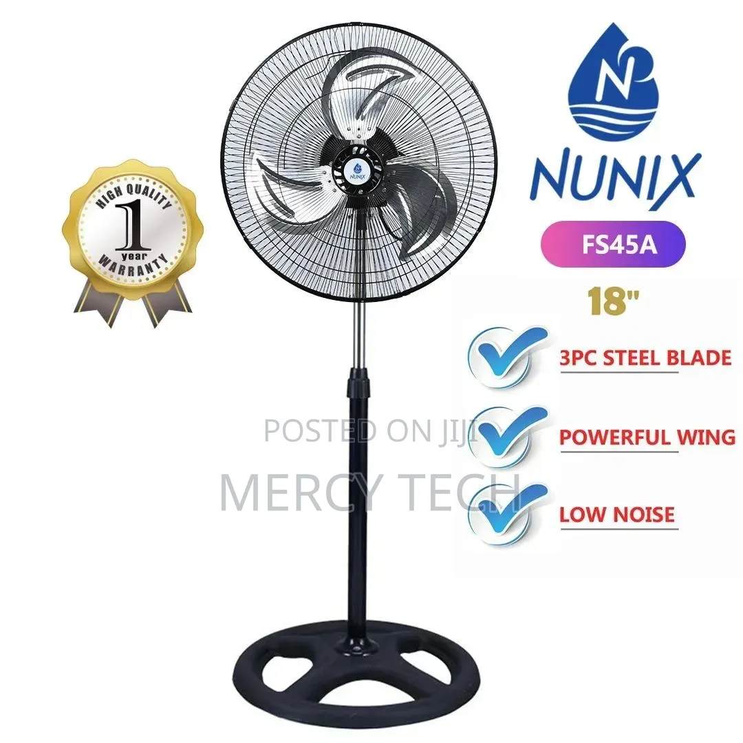Nunix Stand Fan – 18" Model Fs45a