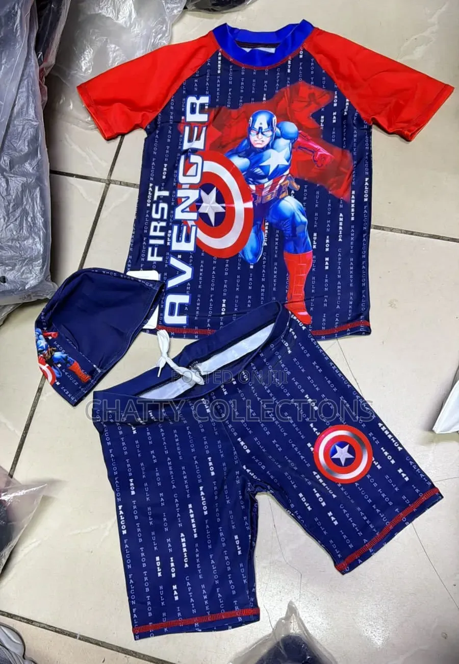3 in 1 Cartoon Themed Swimming Costumes
