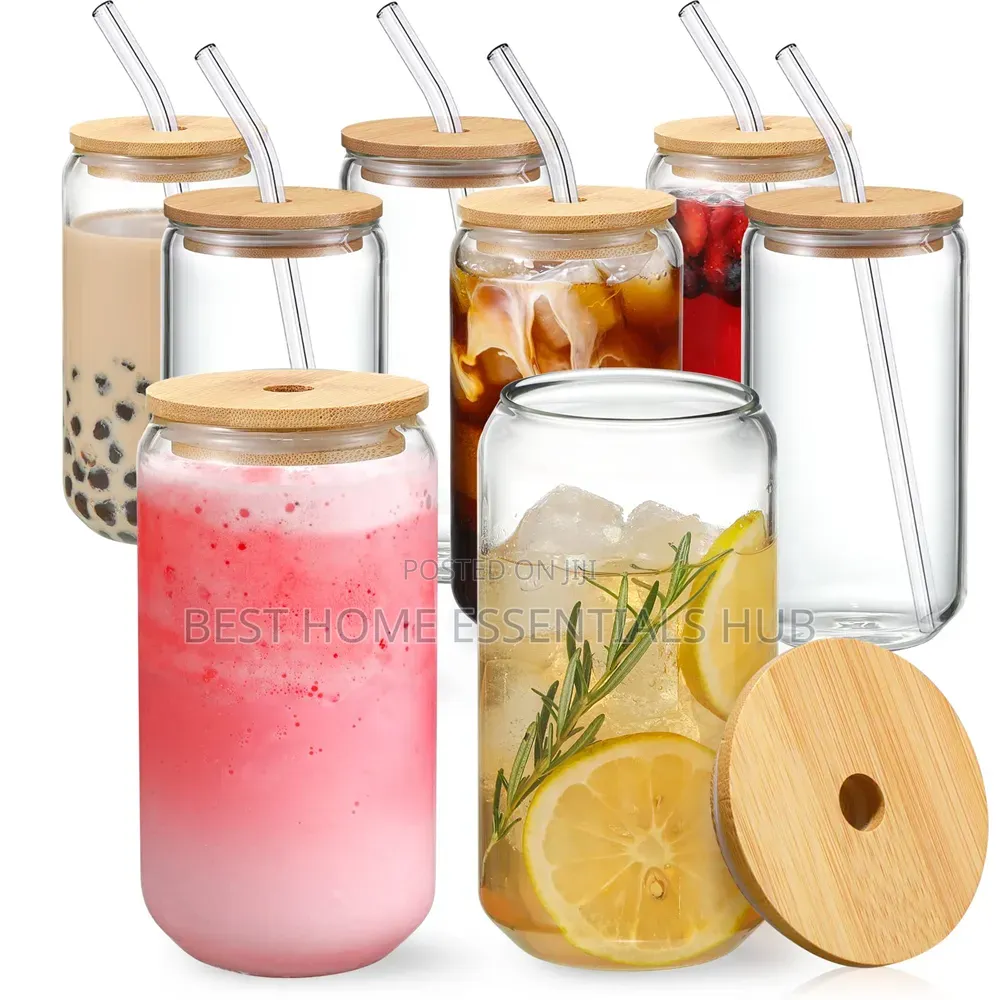*Borosilicate Glass Cup With Bamboo Lid*
 500mls