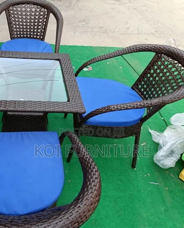 Dining Set; Tygy 3 Piece Patio Garden Outdoor Rattan Set